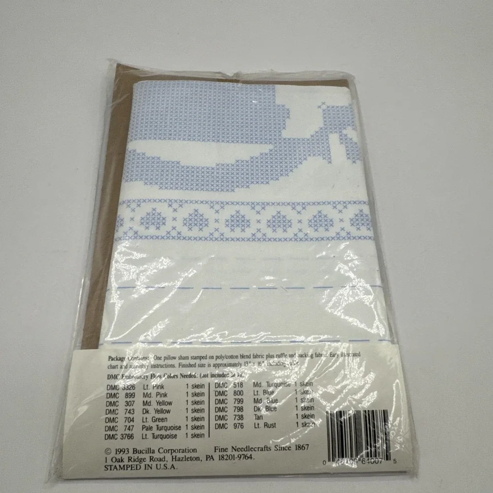 Bucilla Special Edition Stamped Pillow Sham Noah's Ark Baby Collection Kit 64007